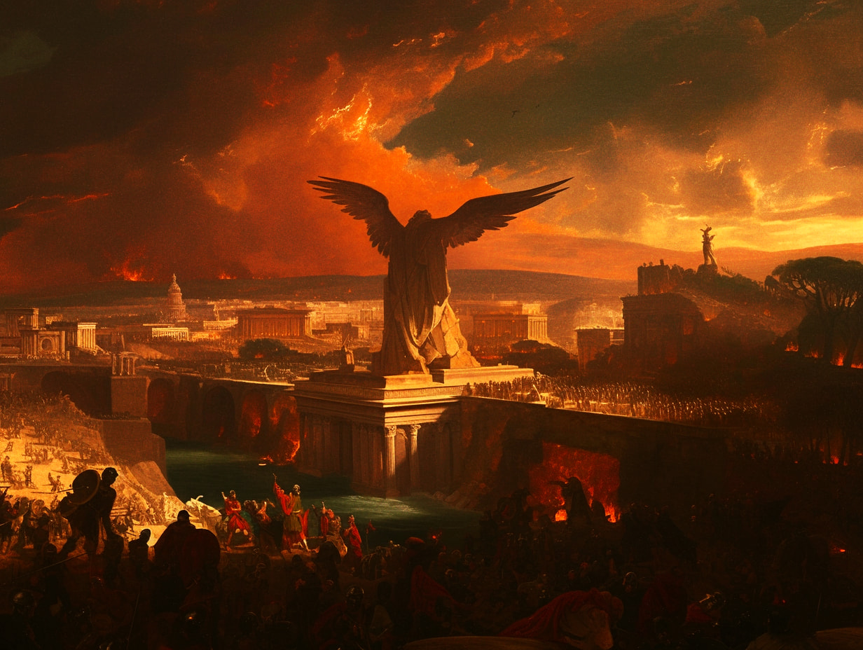 Roman artwork of a battle