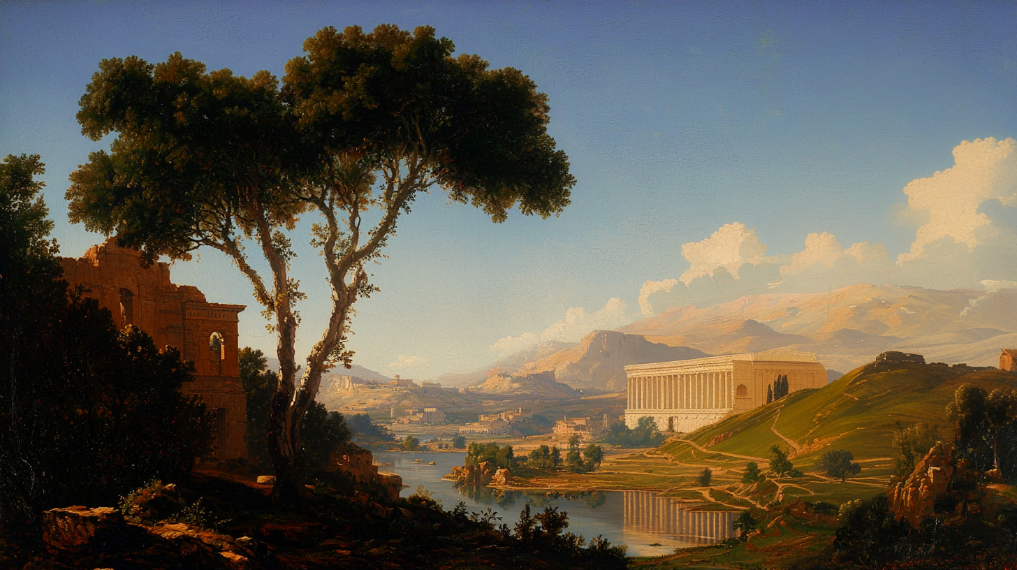 Roman artwork of the Rubicon